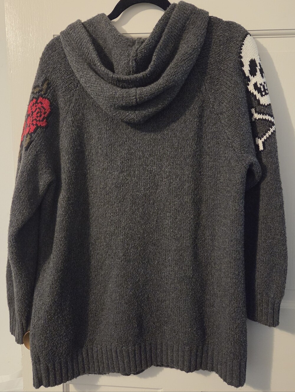 Sweater Hoodie Jacket Torrid Skulls And Roses 2 - Picture 2 of 7
